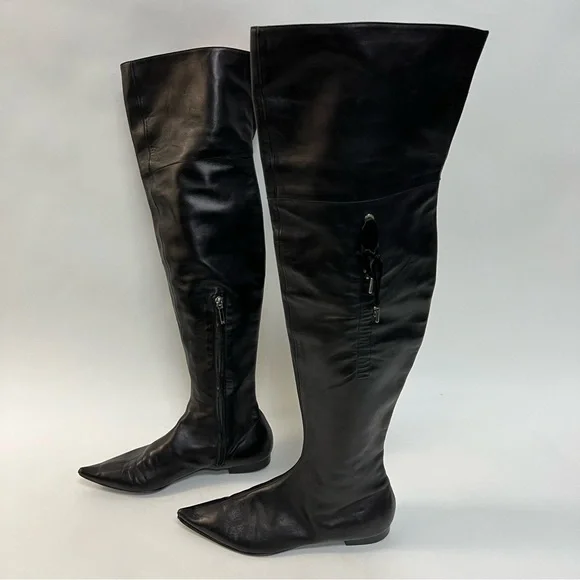 Dior Black Over the Knee Boots - Picture 8 of 16